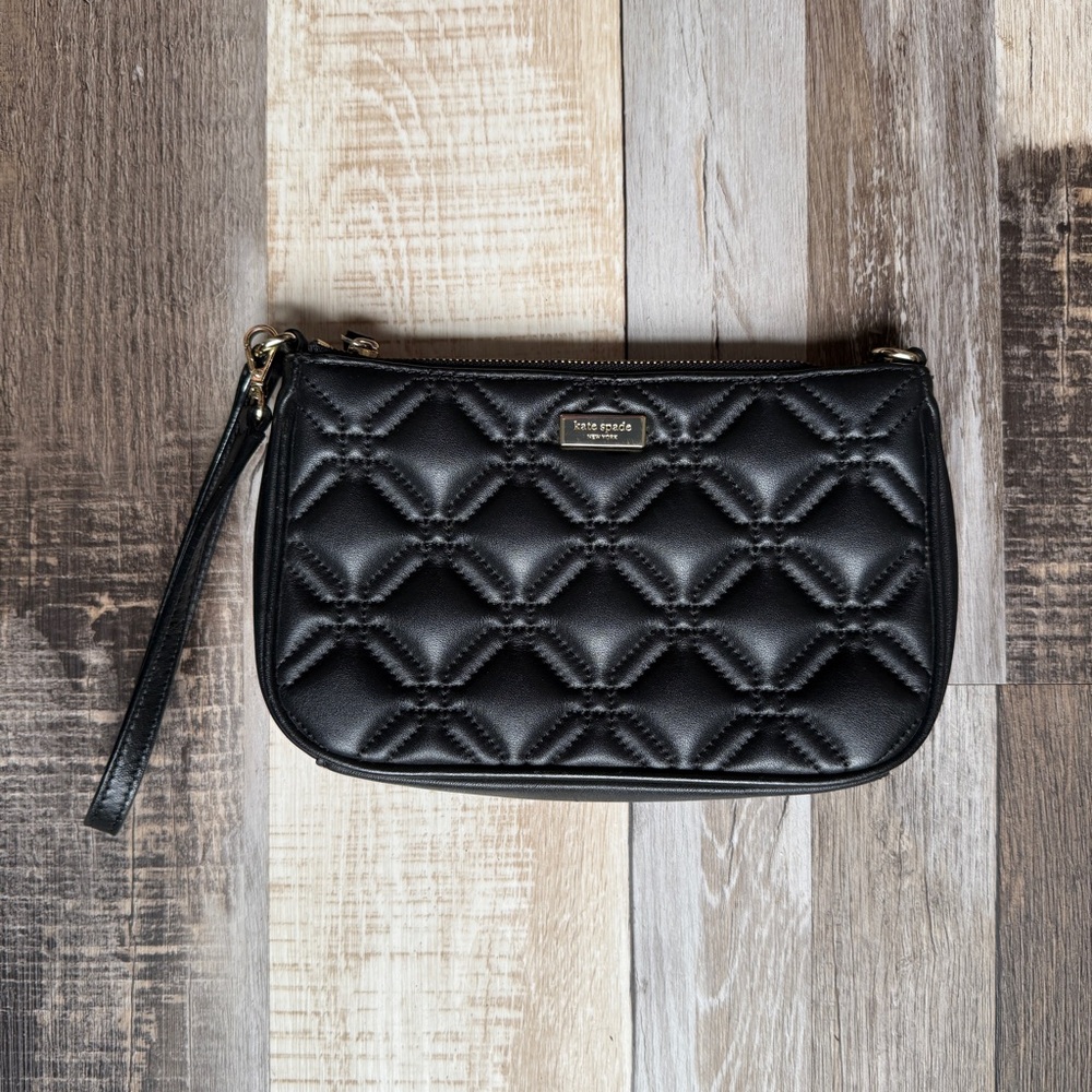 Kate Spade Black Quilted Wristlet
